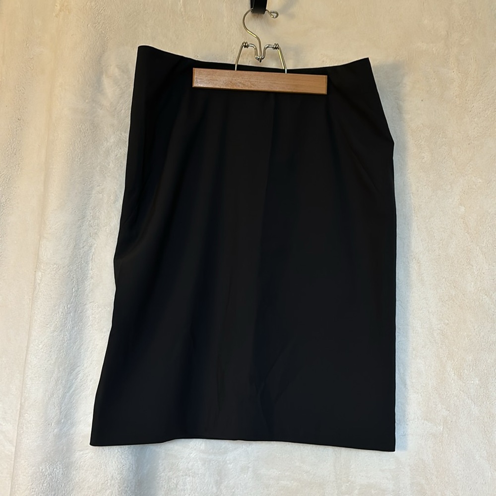 Theory Black Classic Pencil Skirt Wool Blend Skirt Size 12